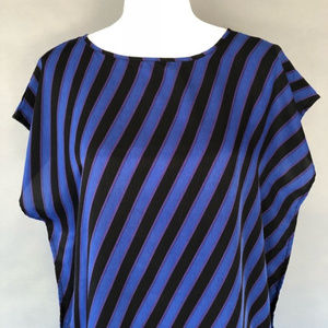 Vintage Fern Finds Blue Striped Relaxed Fit Dress
